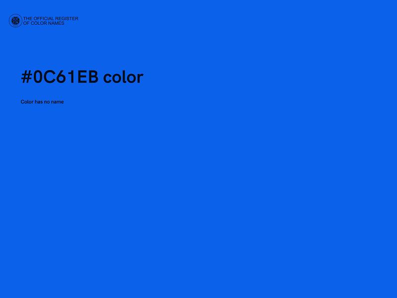 #0C61EB color image