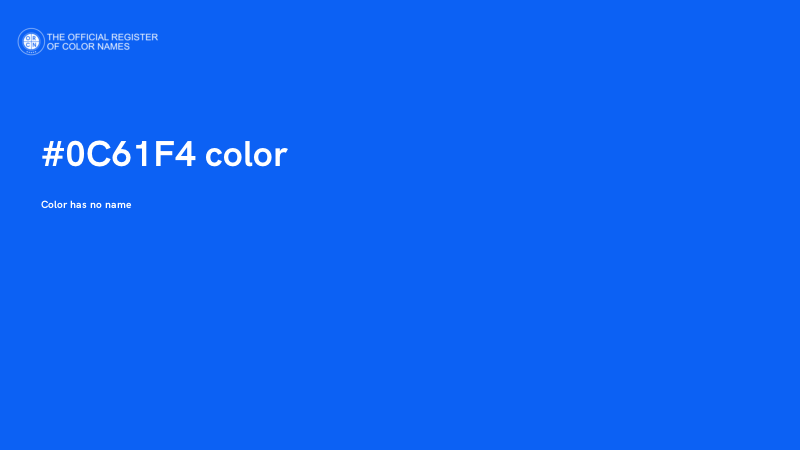 #0C61F4 color image