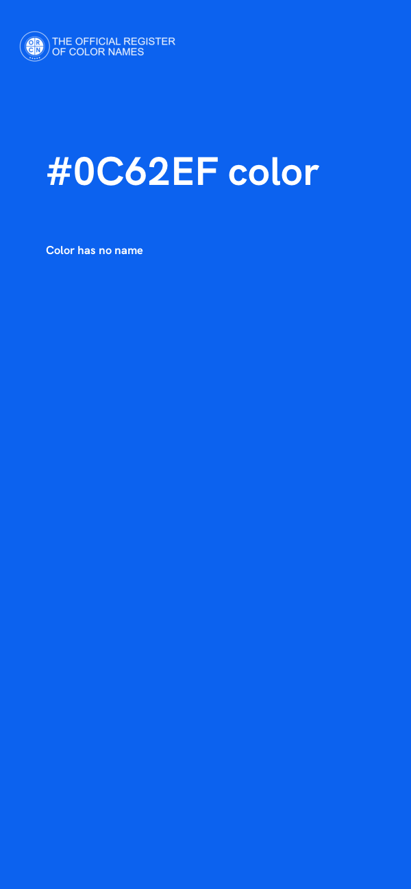#0C62EF color image