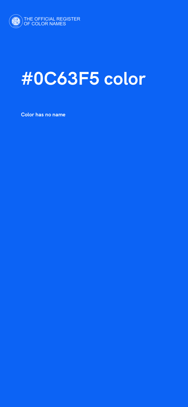 #0C63F5 color image