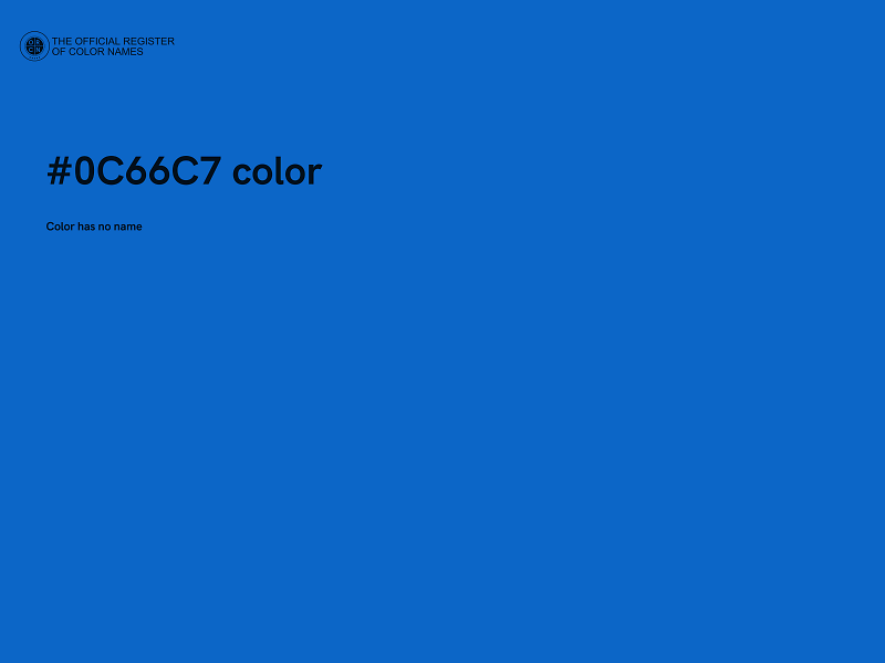 #0C66C7 color image