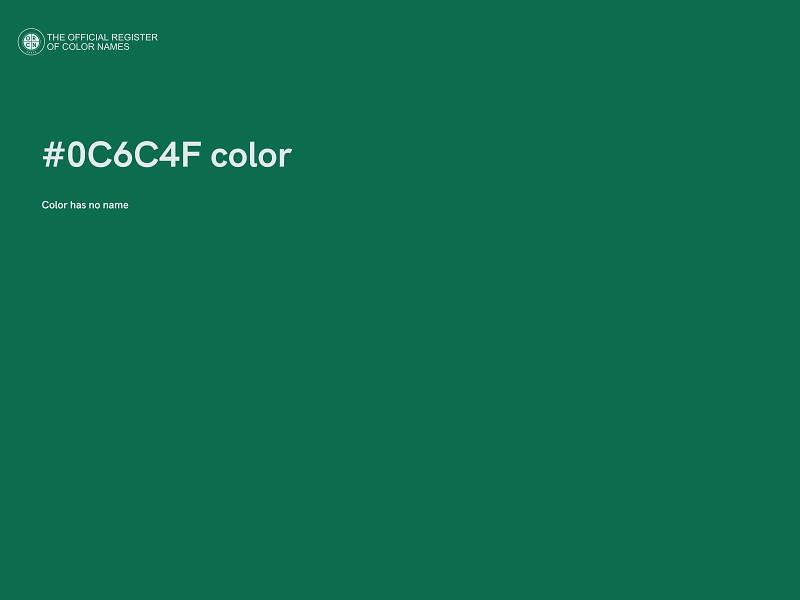 #0C6C4F color image