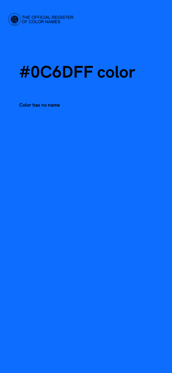 #0C6DFF color image