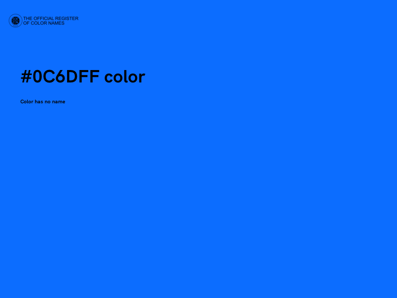 #0C6DFF color image