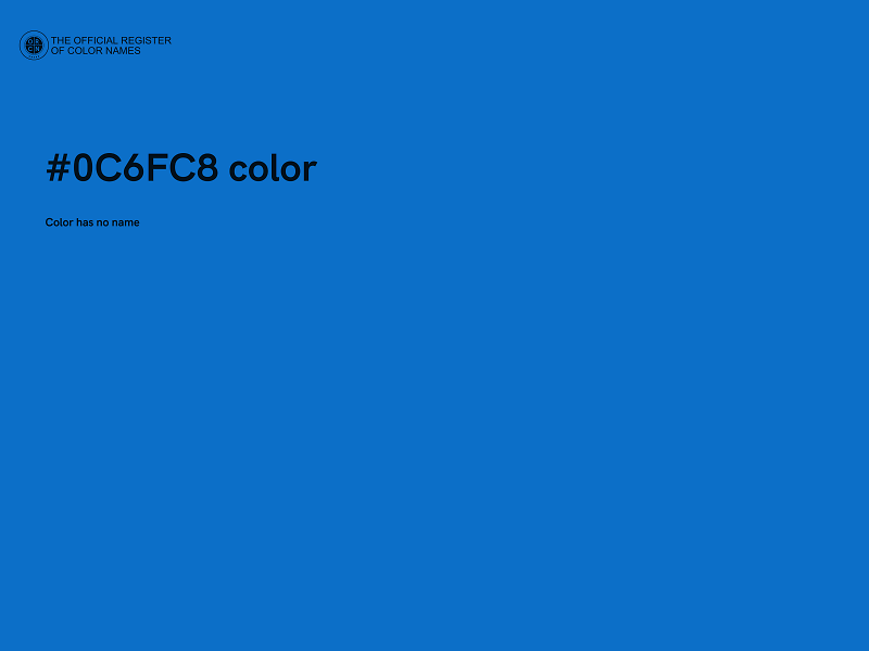 #0C6FC8 color image