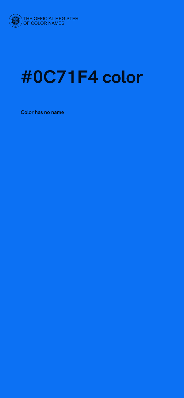 #0C71F4 color image