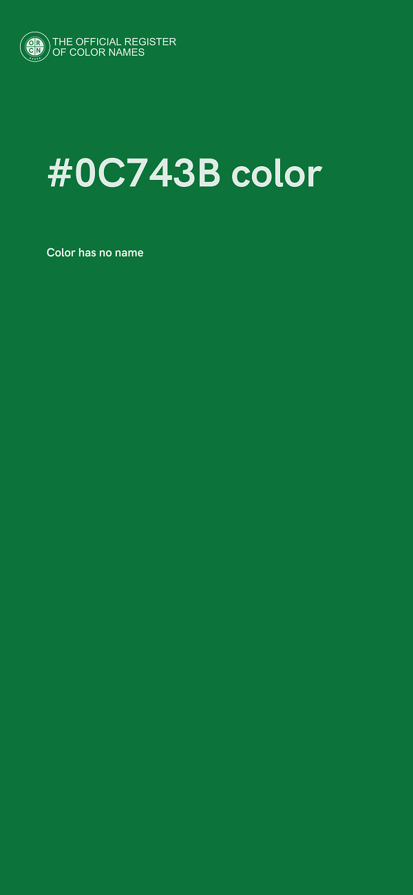 #0C743B color image