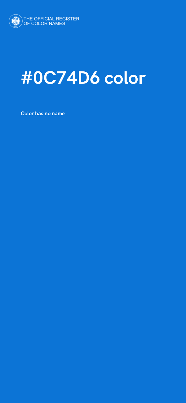 #0C74D6 color image