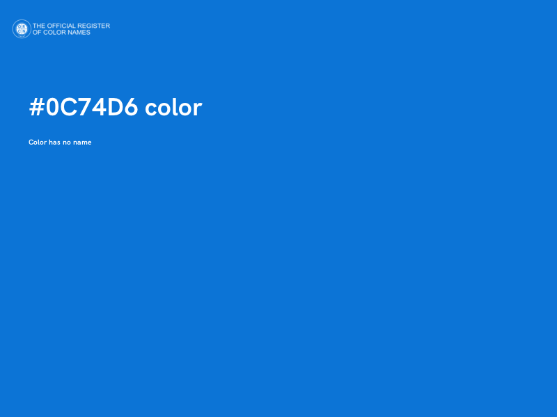 #0C74D6 color image