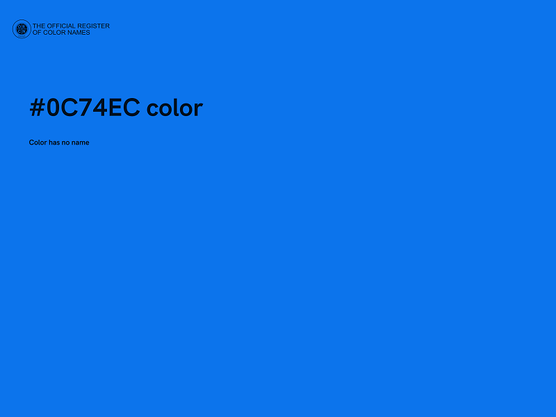 #0C74EC color image