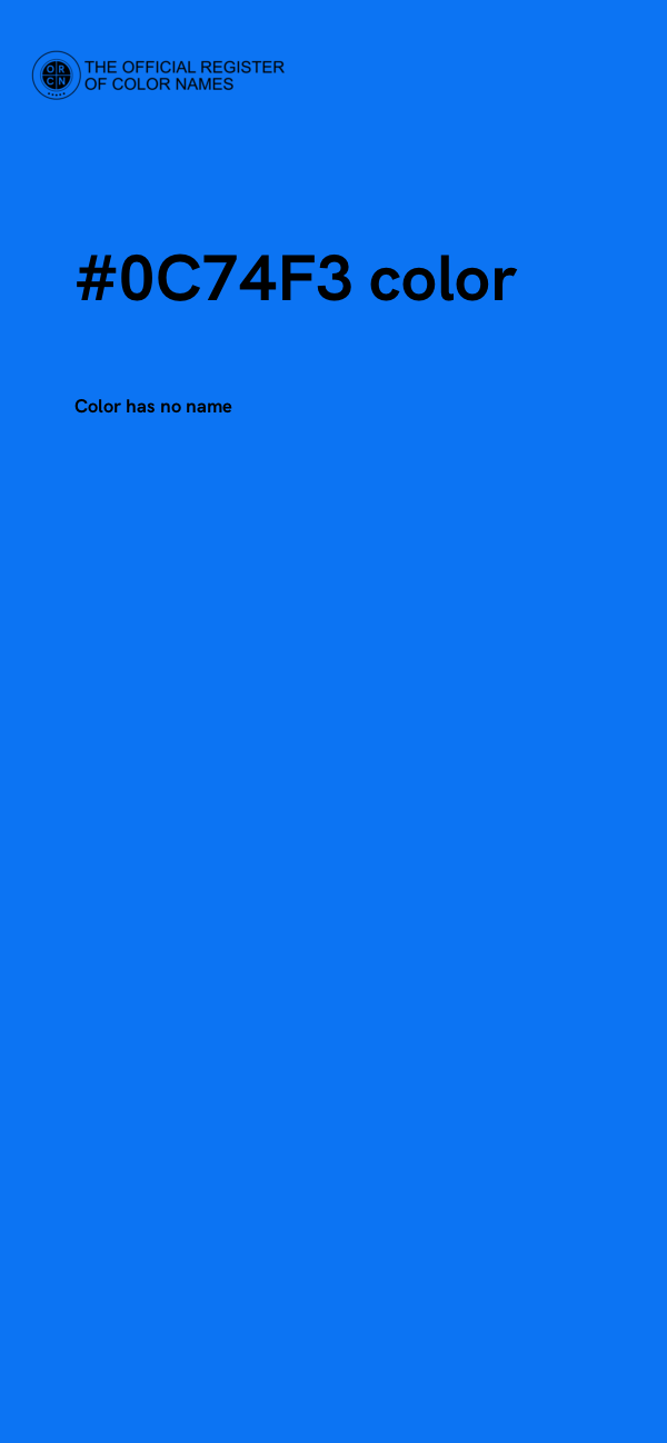 #0C74F3 color image