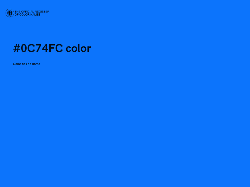 #0C74FC color image