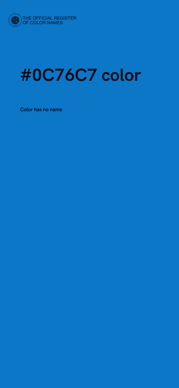 #0C76C7 color image