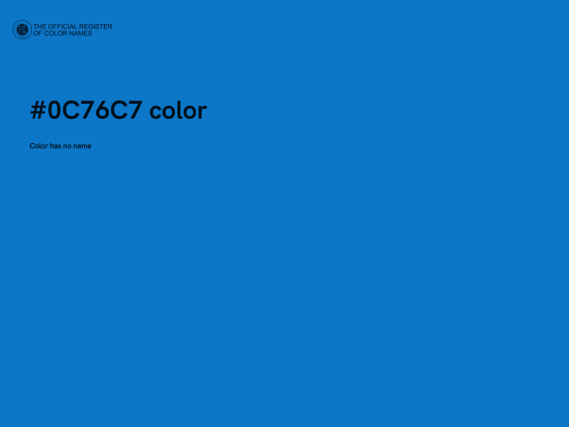 #0C76C7 color image