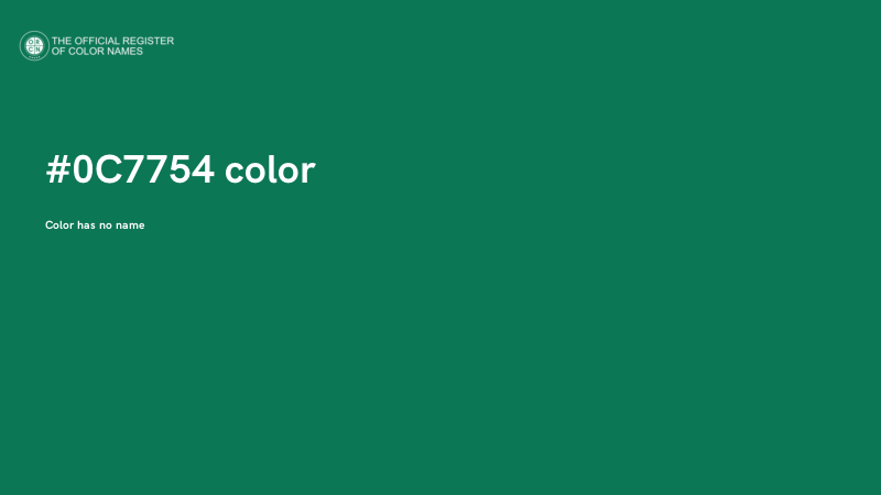 #0C7754 color image