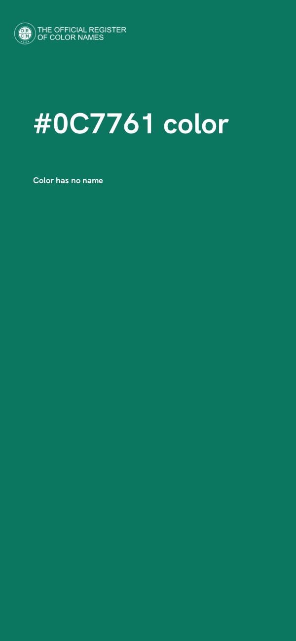 #0C7761 color image