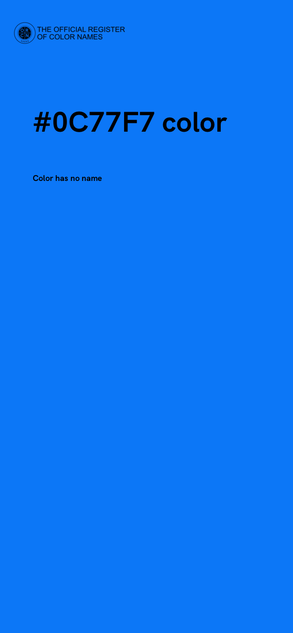 #0C77F7 color image