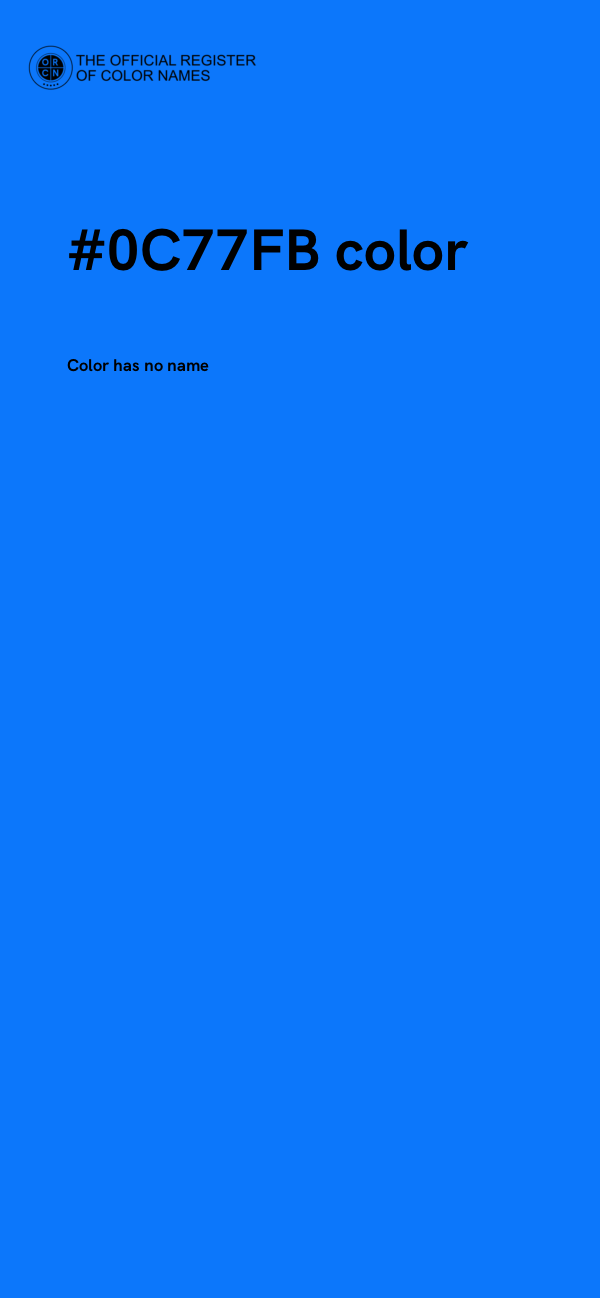 #0C77FB color image