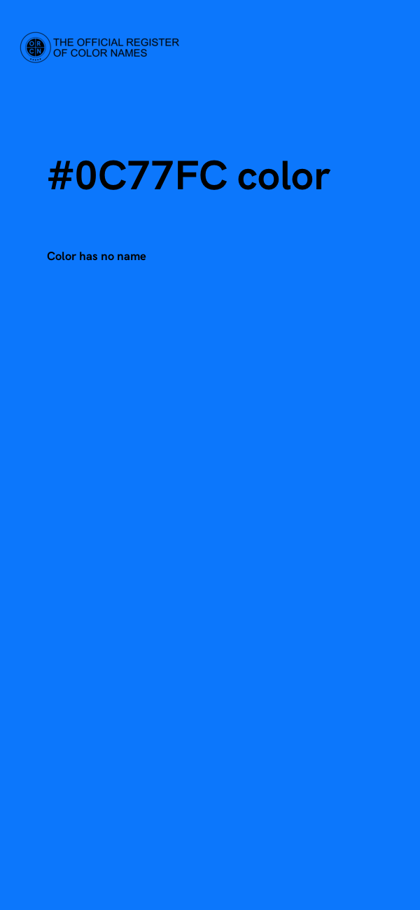#0C77FC color image