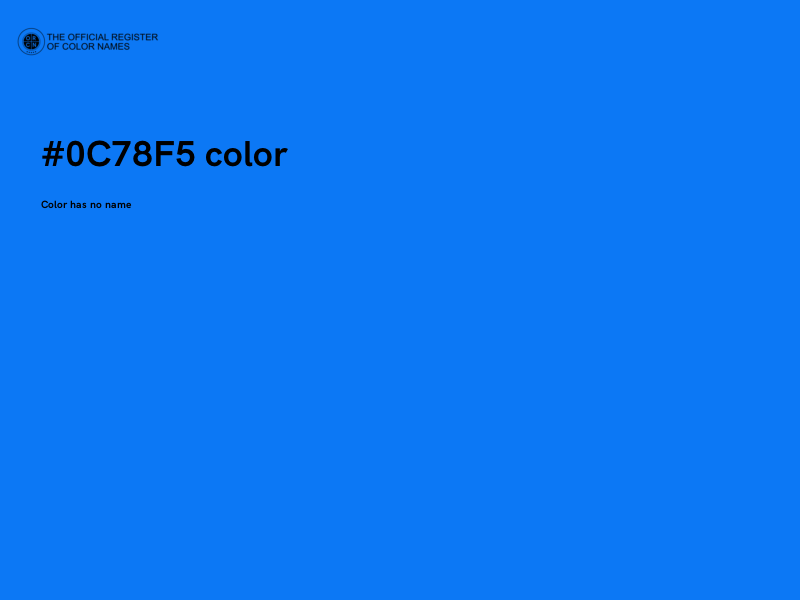 #0C78F5 color image