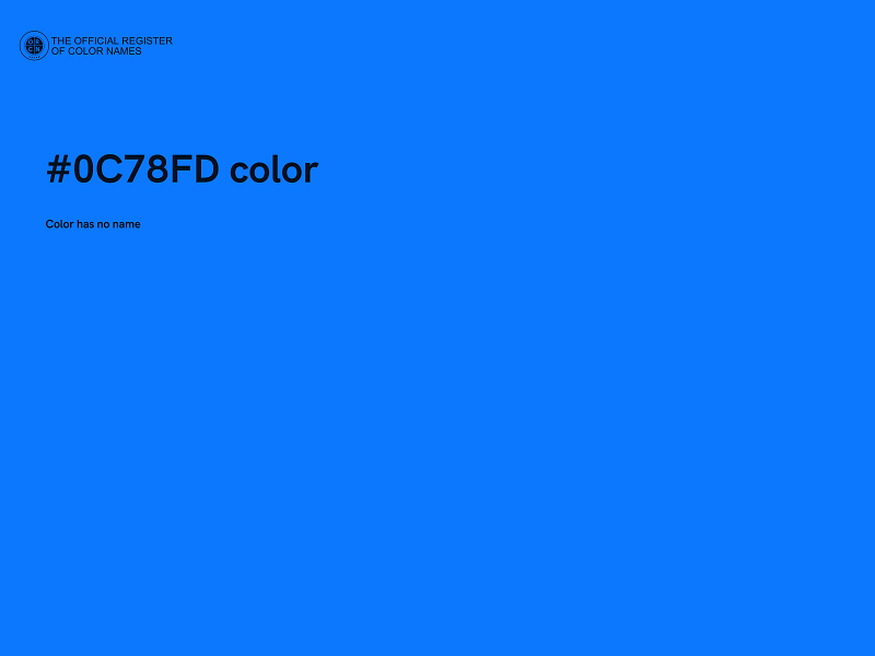 #0C78FD color image