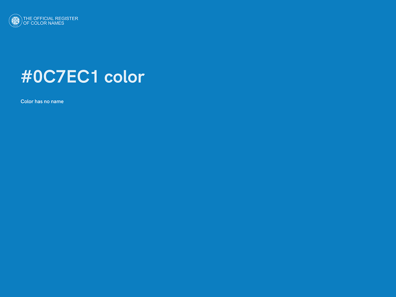 #0C7EC1 color image