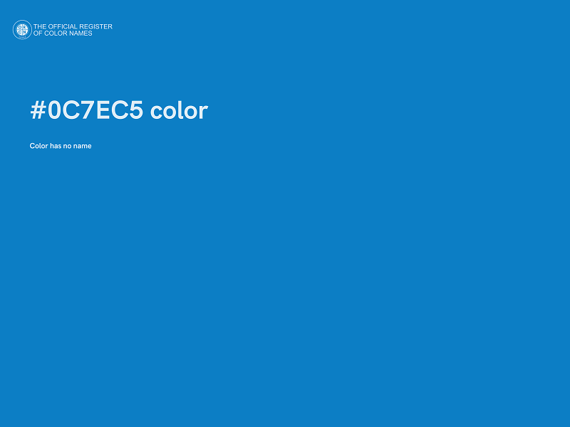 #0C7EC5 color image