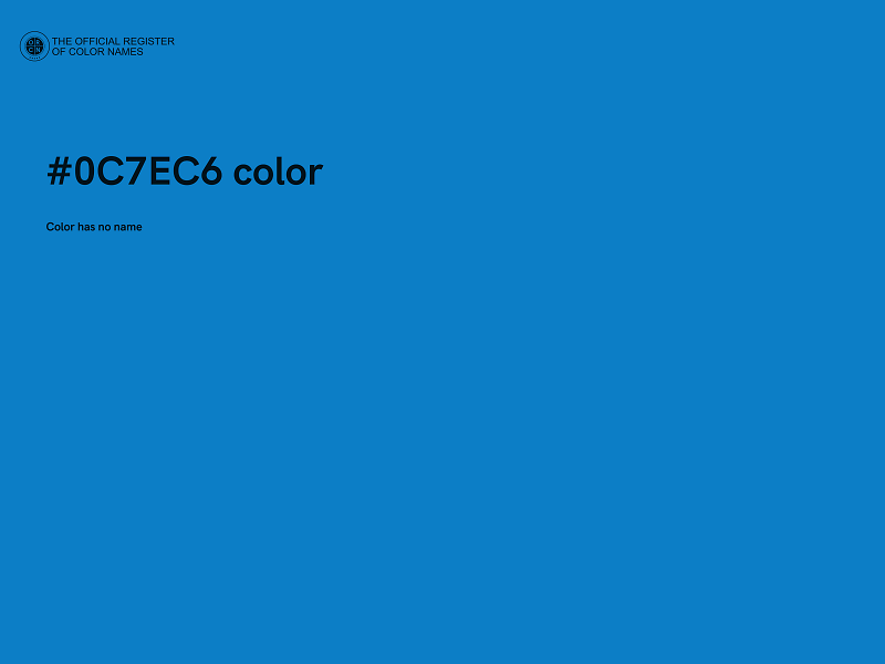 #0C7EC6 color image