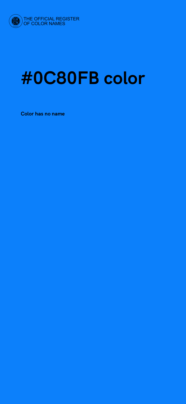 #0C80FB color image