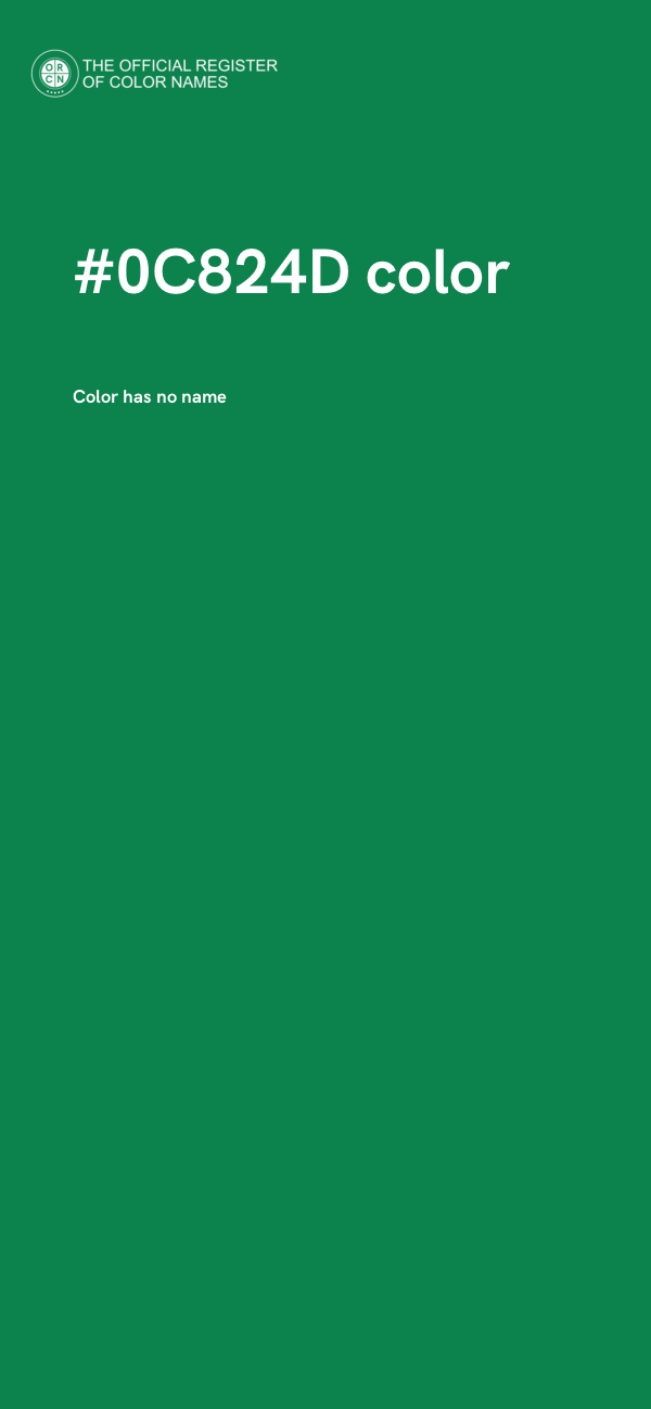 #0C824D color image