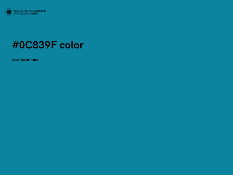 #0C839F color image