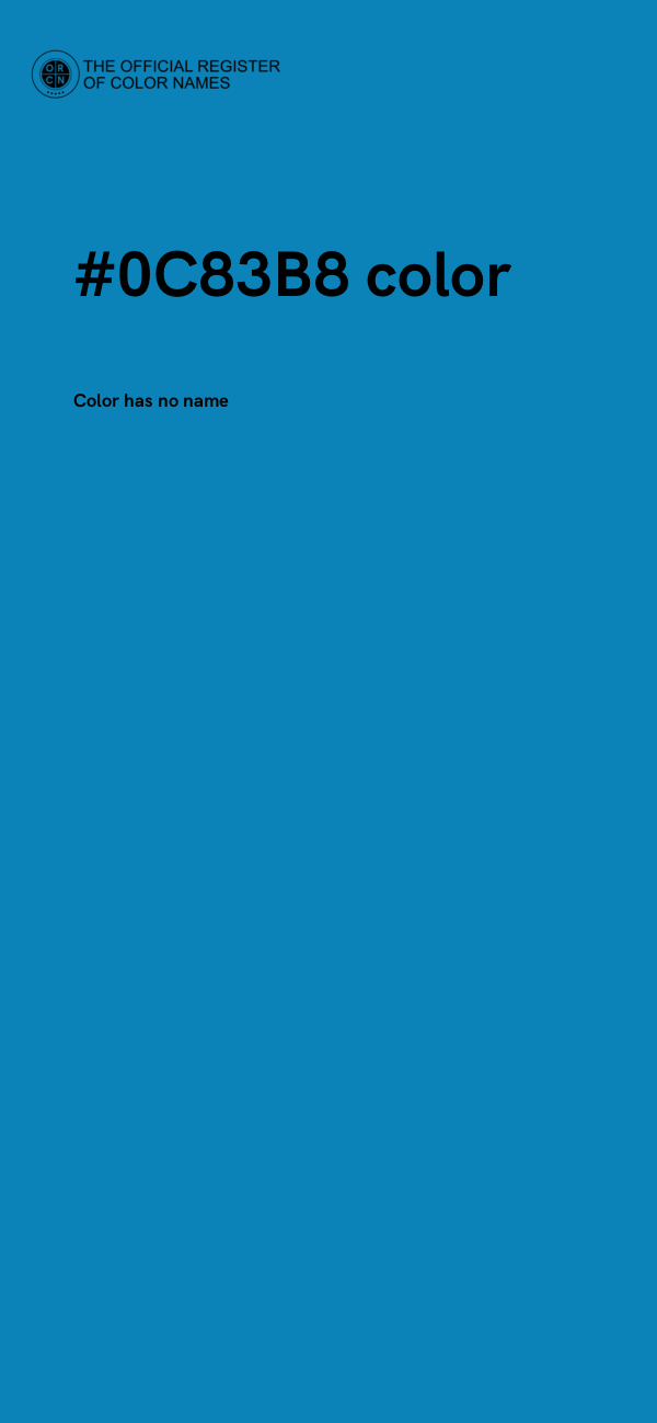 #0C83B8 color image