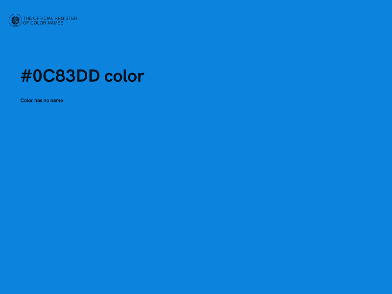 #0C83DD color image