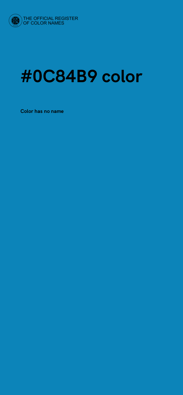 #0C84B9 color image