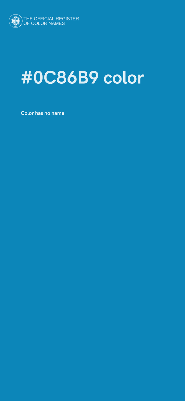 #0C86B9 color image