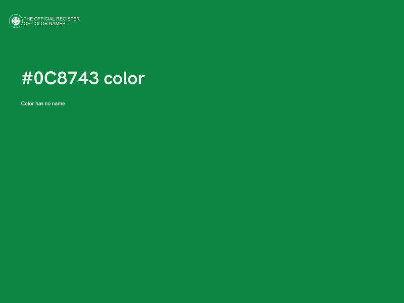 #0C8743 color image