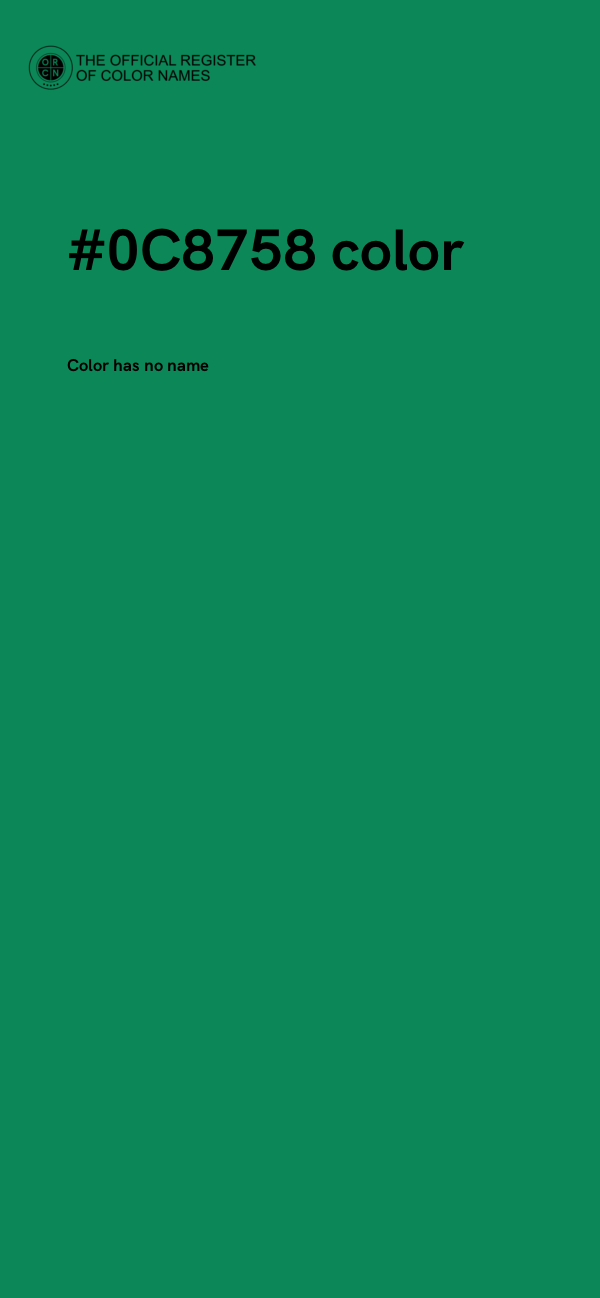 #0C8758 color image