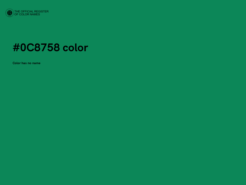 #0C8758 color image
