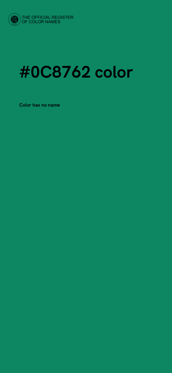 #0C8762 color image