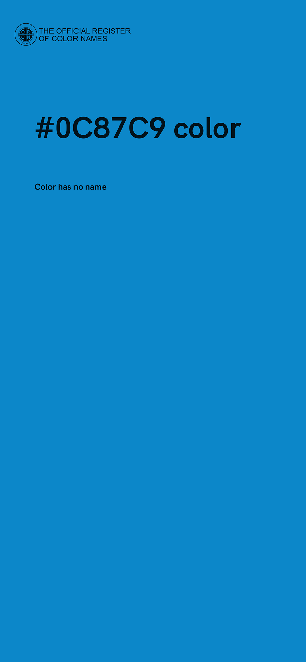 #0C87C9 color image