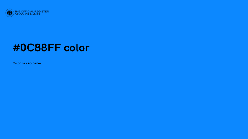 #0C88FF color image