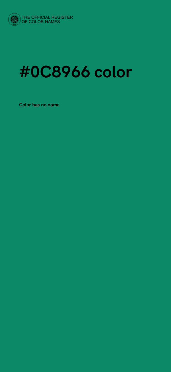 #0C8966 color image