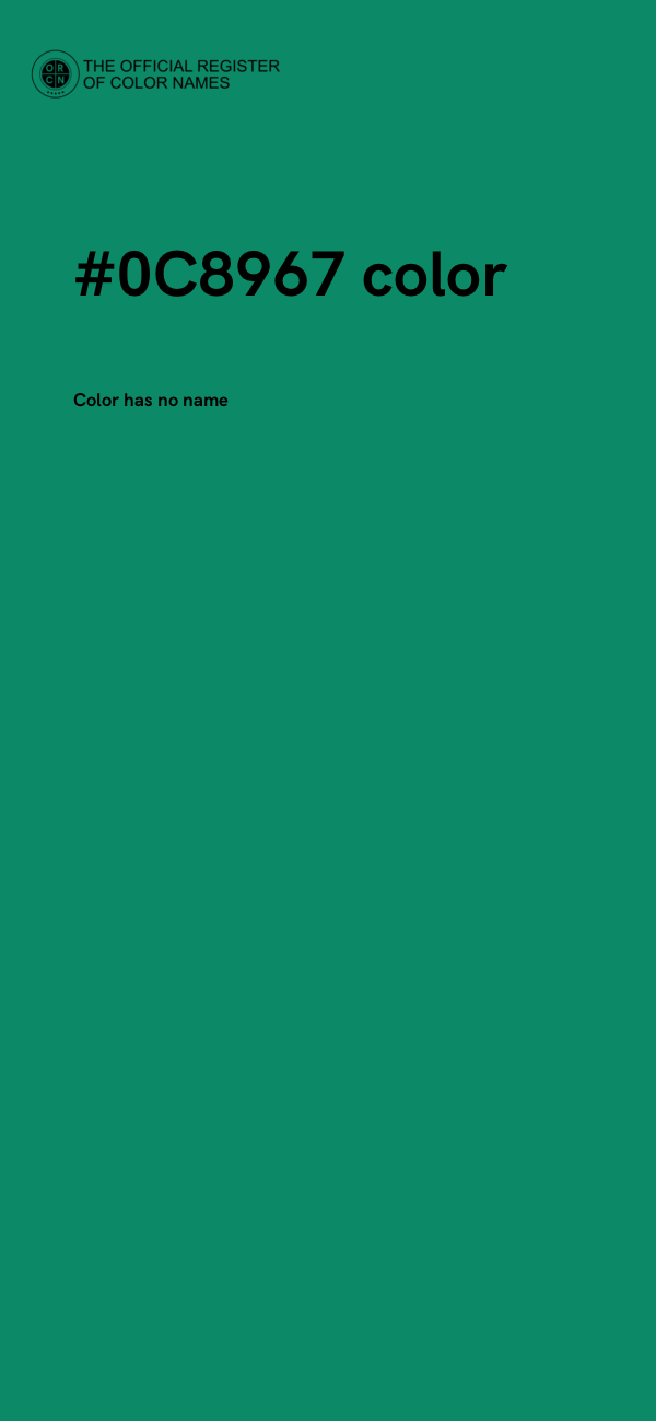 #0C8967 color image