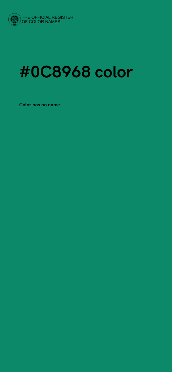 #0C8968 color image