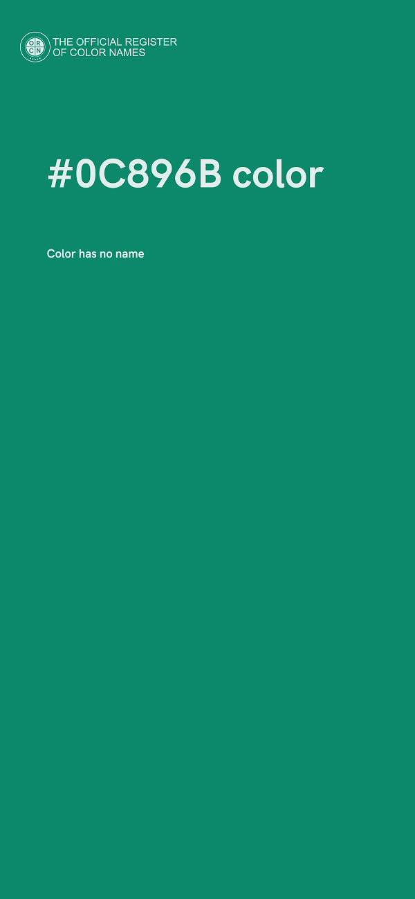 #0C896B color image