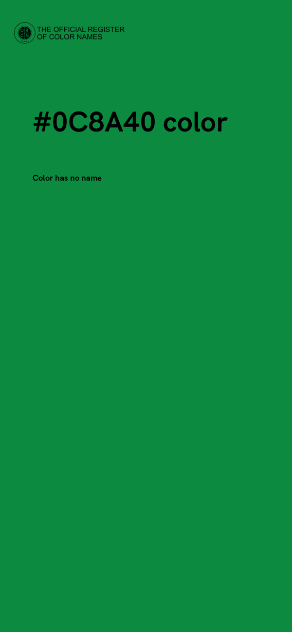 #0C8A40 color image