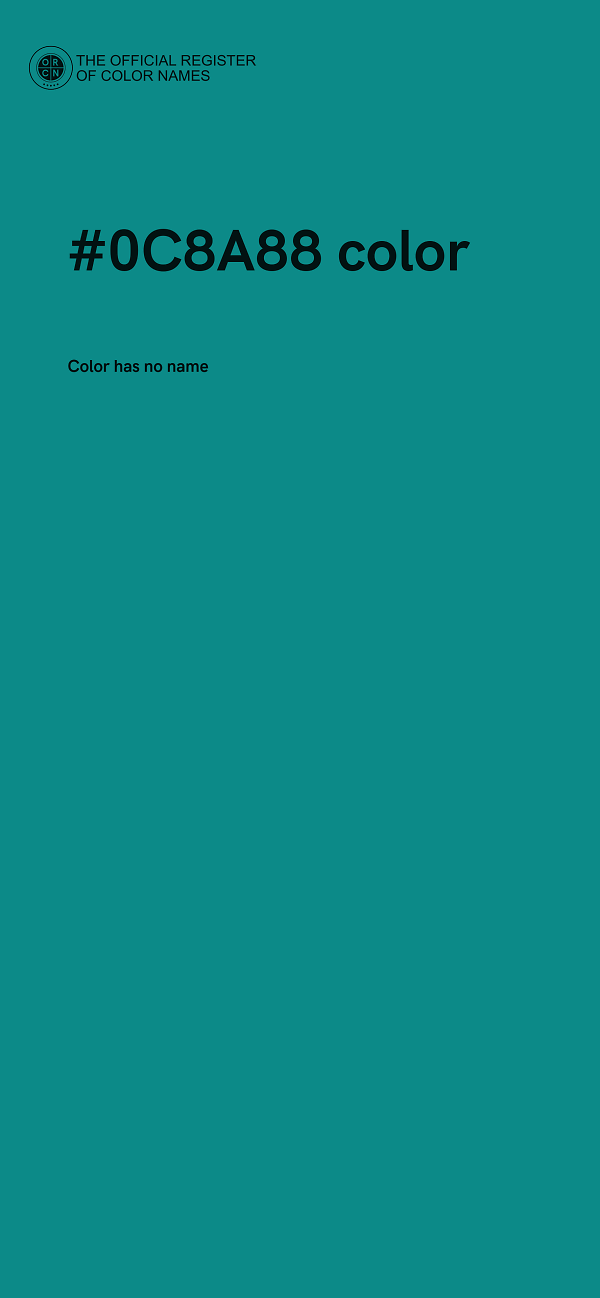 #0C8A88 color image