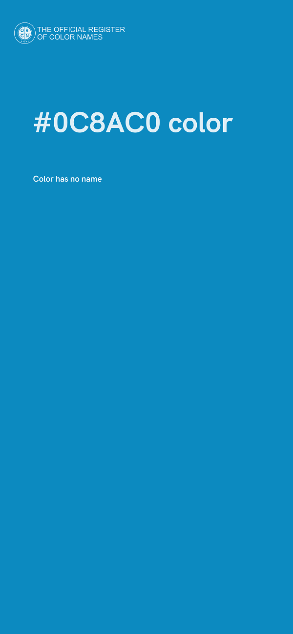 #0C8AC0 color image