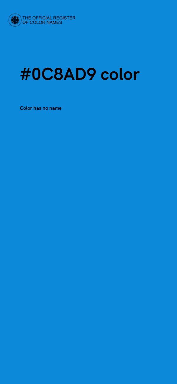 #0C8AD9 color image