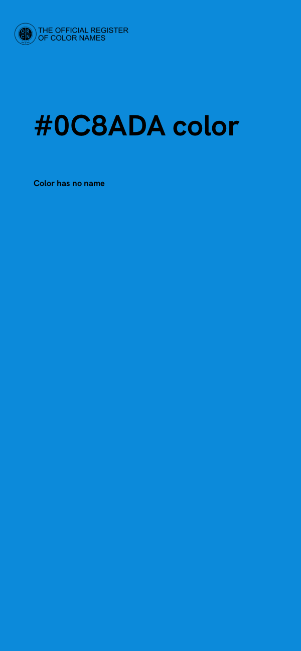 #0C8ADA color image